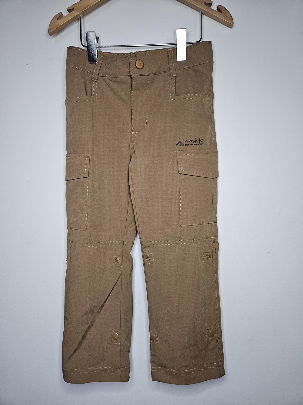 Moskito Black Mountain Boys Cargo Pants Hiking Outdoor Convertible Size 5🩷